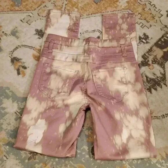 Refuge 2 High Waist Super Skinny Jeans Stretch Jeggings Pink - Picture 3 of 6